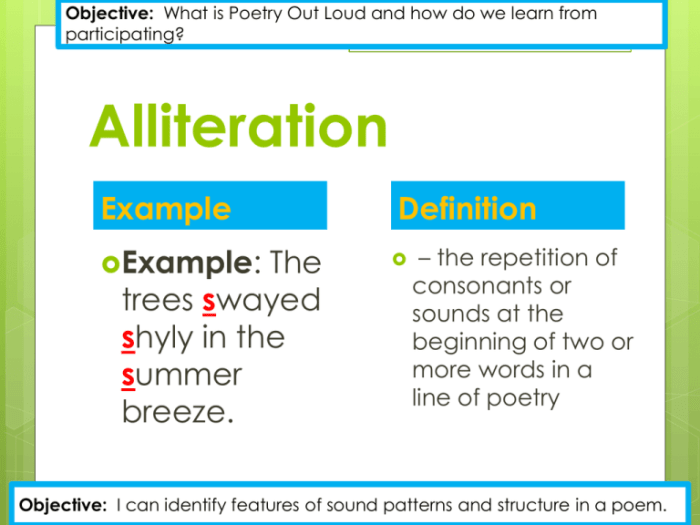 Which words create alliteration in the poem