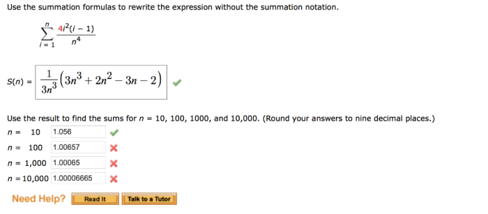 Use the summation notation to rewrite the following expression