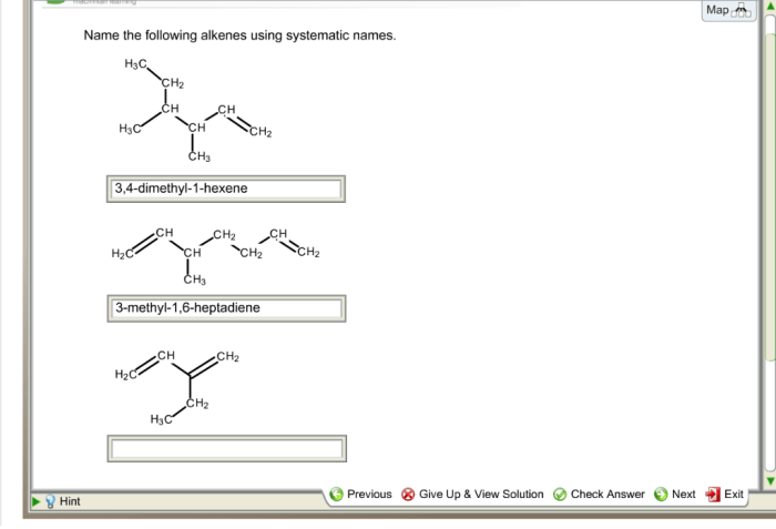 Alkenes names name systematic using following transcribed text show